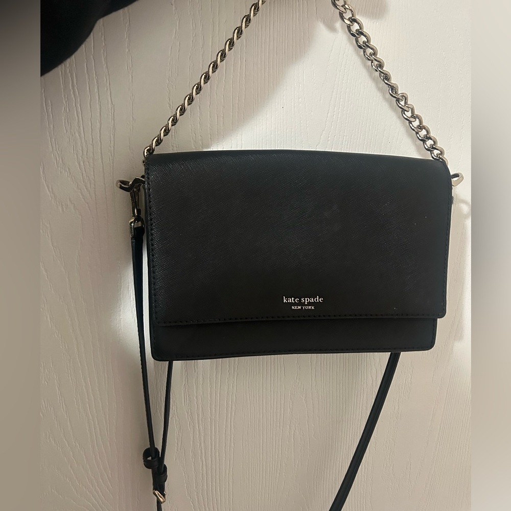 Kate Spade Black Crossbody with Chain Strap